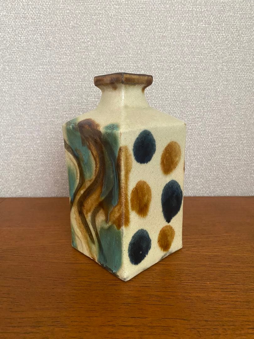 やちむん　読谷村　北窯　壺　花器　松田共司　民藝 omame_yachimun-ma1140