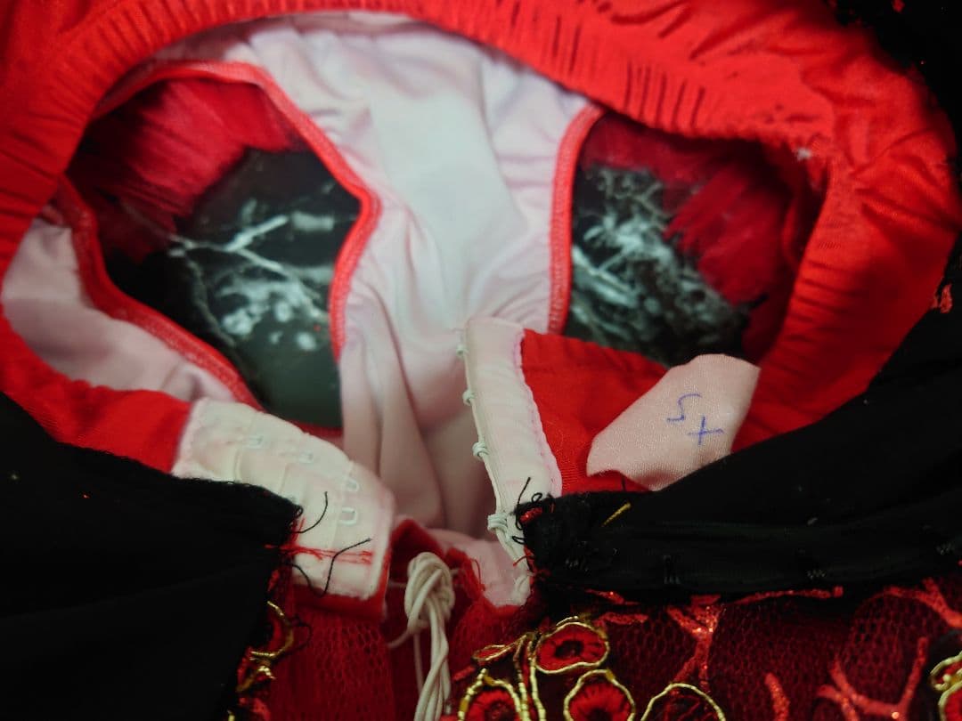 バレエ衣裳 コスチューム 赤×黒:パキータ/キトリ/エスメラルダ美品