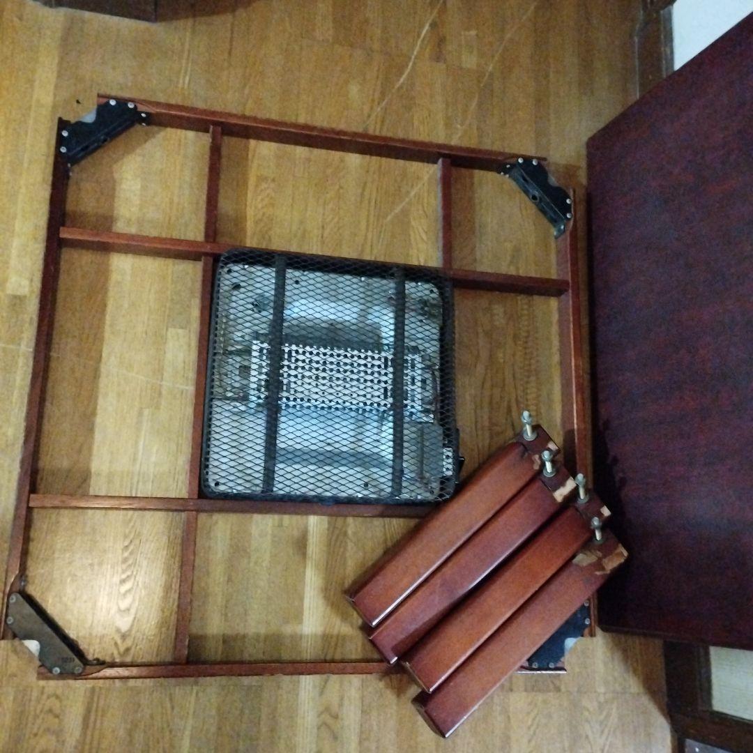 昭和レトロ ナショナル家具調コタツ 正方形 ジャンク こたつ - メルカリ