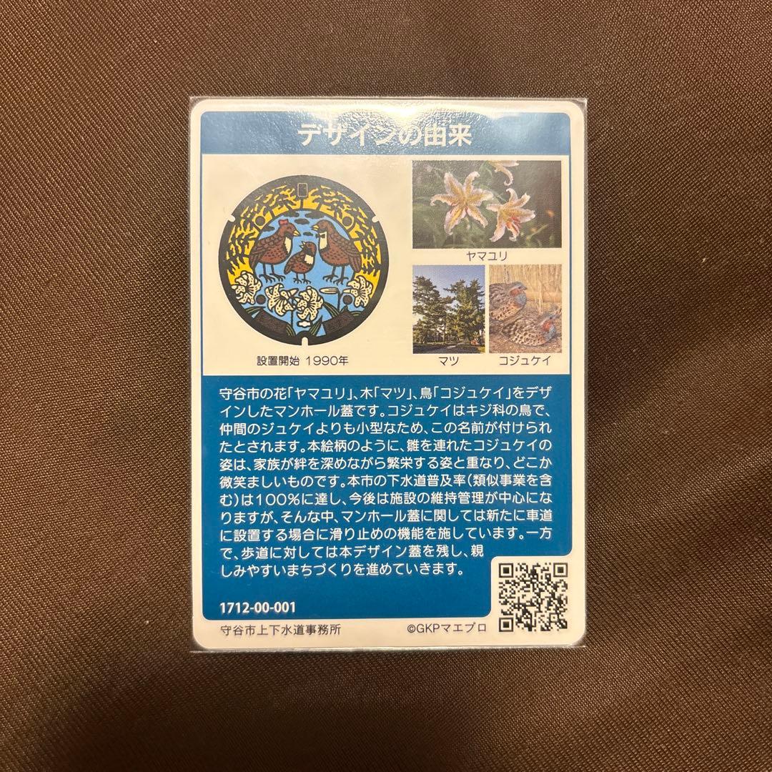 茨城県 守谷市 マンホールカード 初期ロット 001 - メルカリ