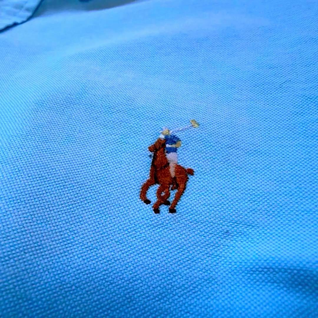 極美品◯春色 RALPH LAUREN ボタンダウンシャツ ブルー系 XL - メルカリ