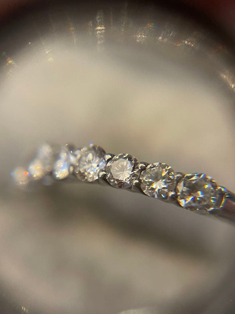 ハーフエタニティリング 【修理・リメイク前提】 実例308】一文字