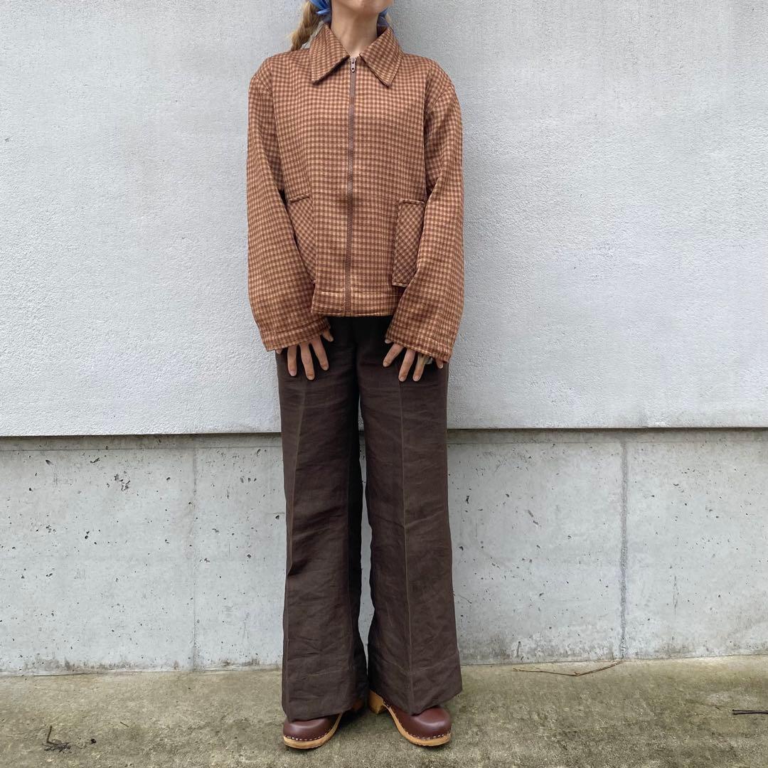 70s vintage チェックウールジャケット - メルカリ