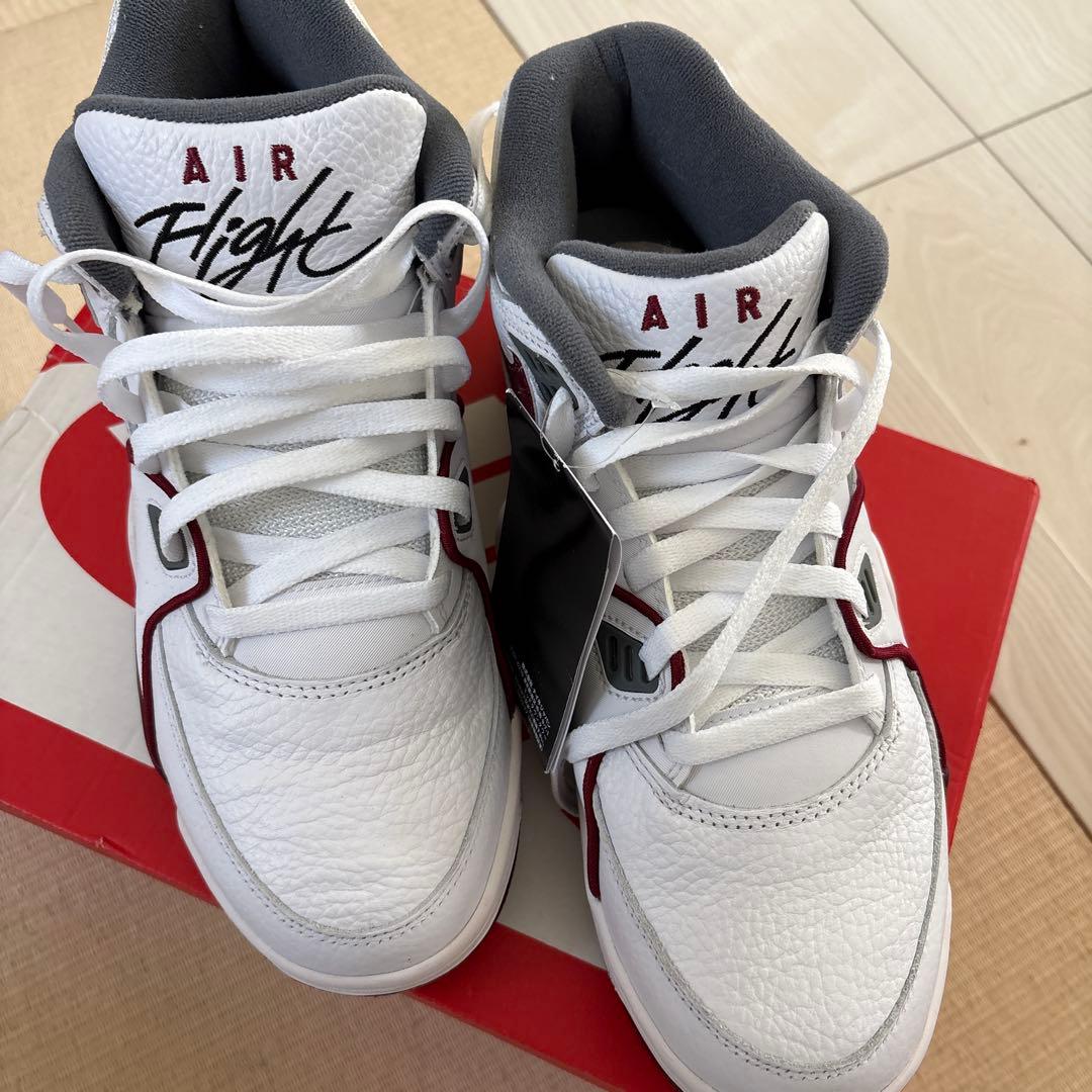 Nike Air Flight 89 ホワイト/バーガンディ 27センチ - メルカリ