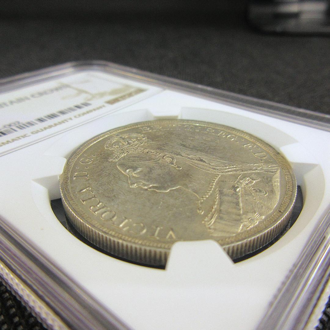 1887 イギリス クラウン 銀貨 ゴールデンジュビリー NGC コイン モダン