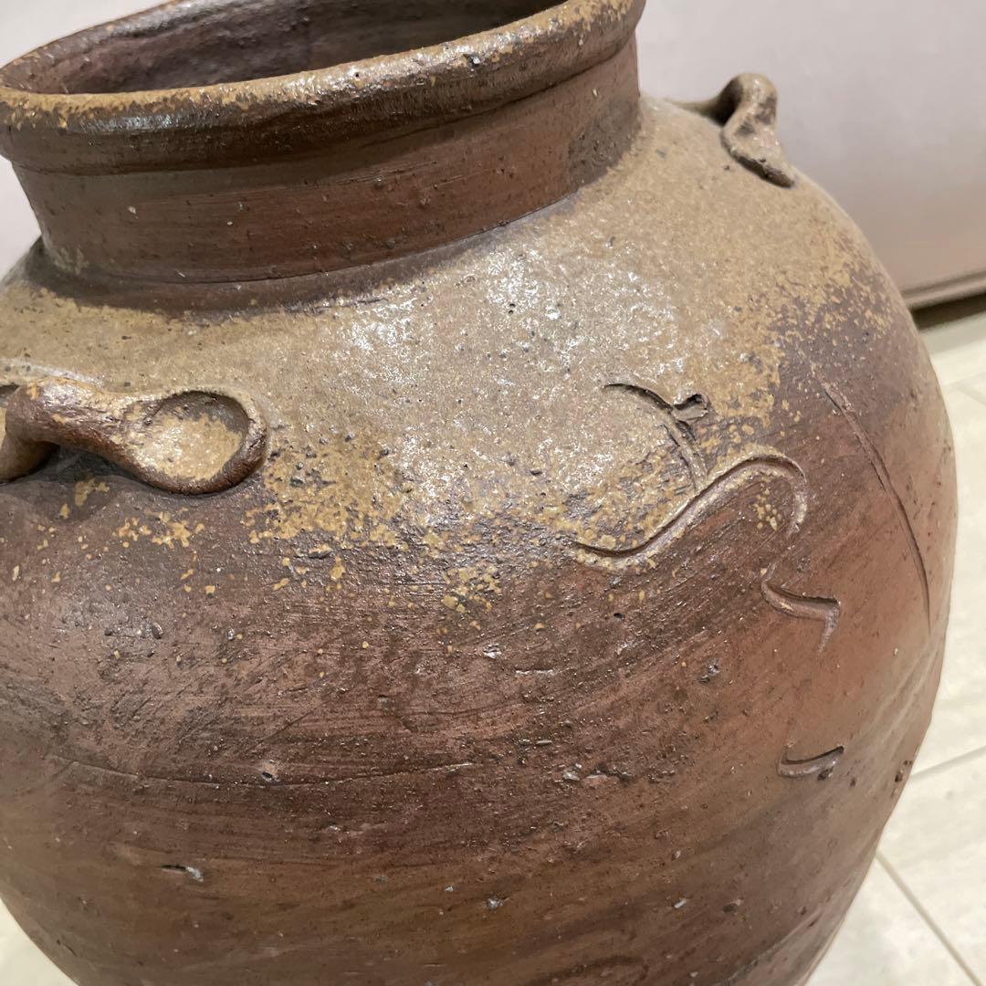 古備前 三耳壺 陶芸 アンティーク 備前焼 コレクション - メルカリ