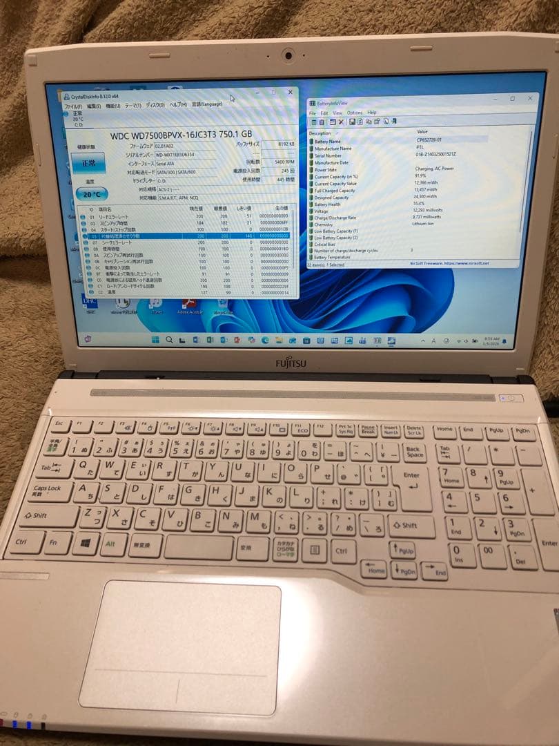 Fujitsu LIFEBOOK AH42/R office有 LIFEBOOK 2016年モデルノートパソコン富士通 AH42/Y Celeron 3855U