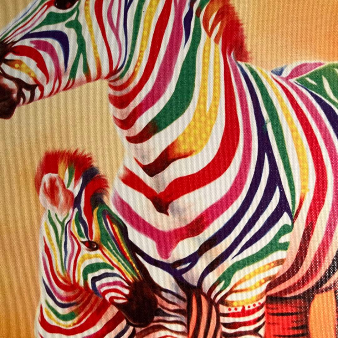 キャンバス プリントアート ゼブラ インテリア 額付き 絵画