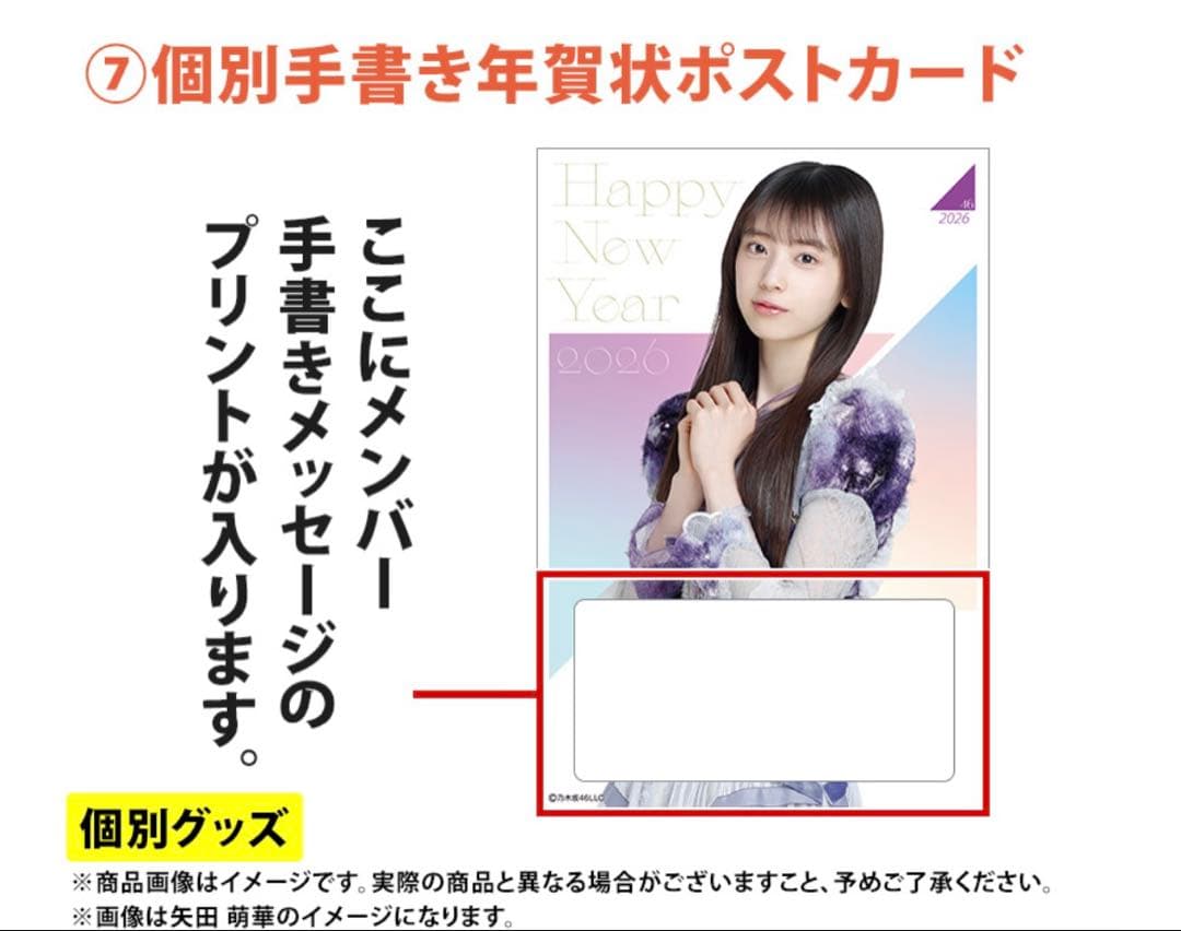 乃木坂46 2026年福袋A B C 19点　中西アルノ