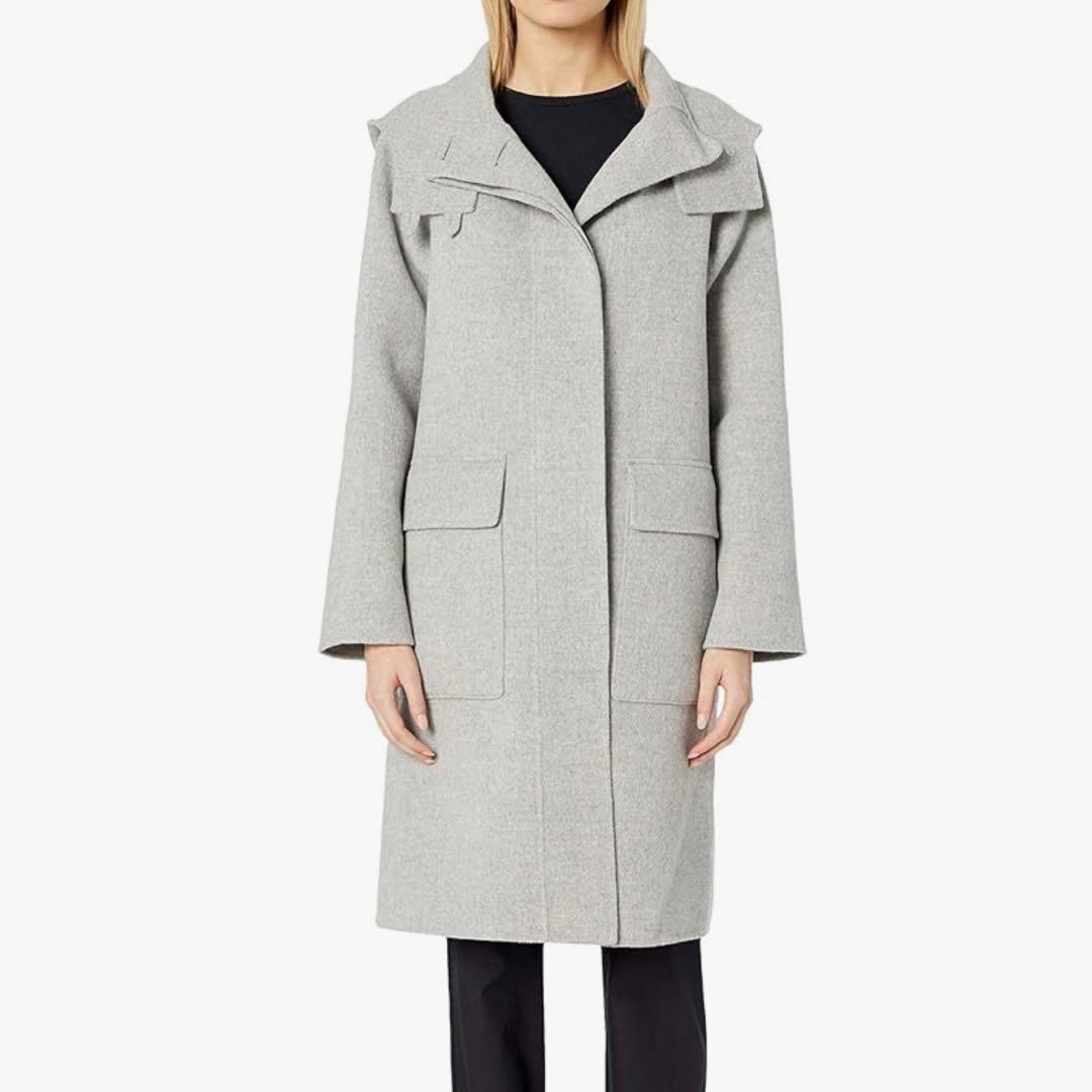 美品✨Theory カシミヤ混ダッフルコート ダブルフェイス グレー S