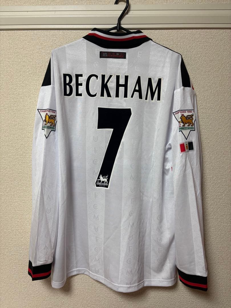 超希少】 ベッカム 97/98 マンチェスターユナイテッド アウェイ 長袖