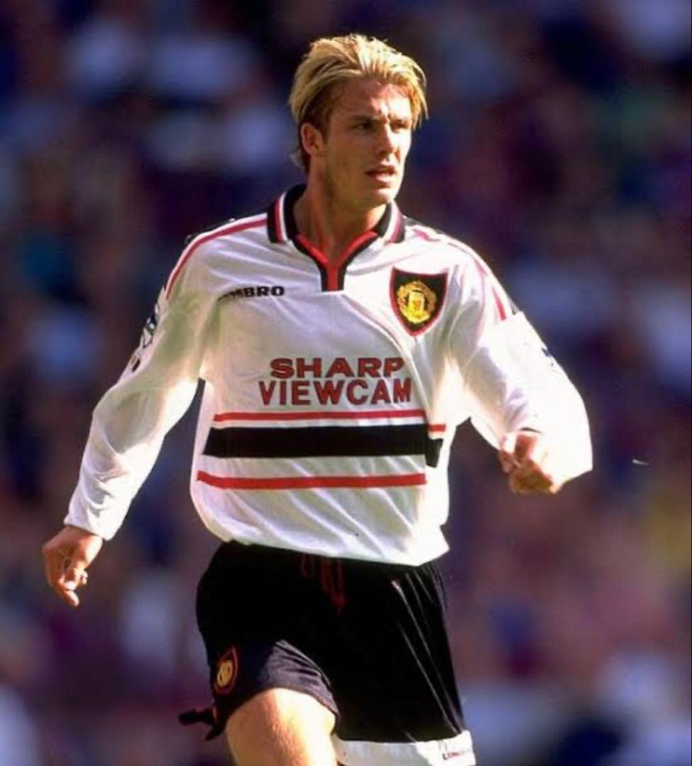 超希少】 ベッカム 97/98 マンチェスターユナイテッド アウェイ 長袖