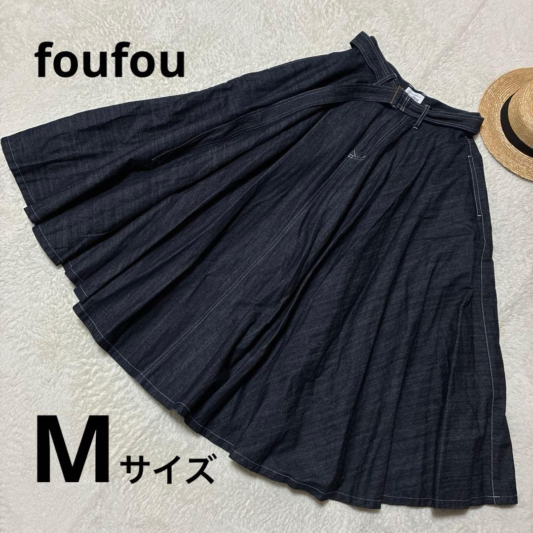 foufou フーフー スーパーフレア デニムスカート サイズ表記1 Mサイズ