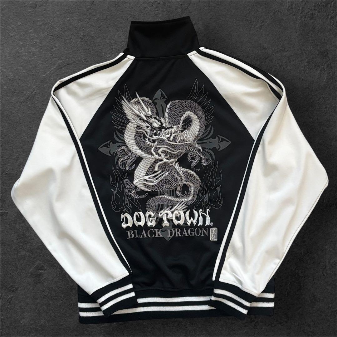 と*。様 激レアDOG TOWN 黒龍 刺繍 トラックジャケット Lサイズ 龍