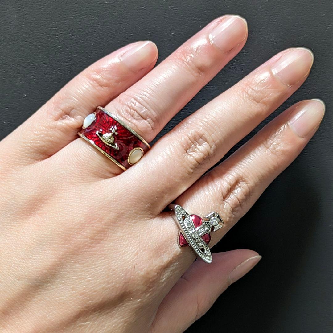 vivienne westwood 旧モデル キングリング 赤 SV925 - メルカリ