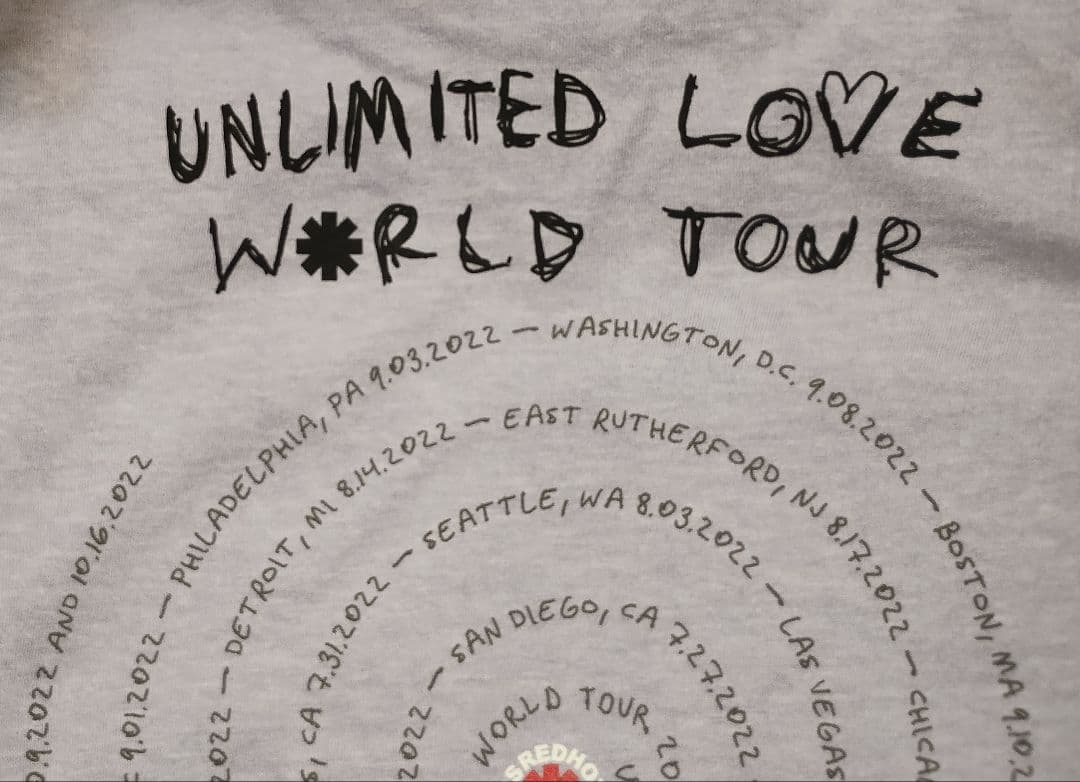 レッド・ホット・チリ・ペッパーズ UL Tour Tシャツ ラベンダー XL