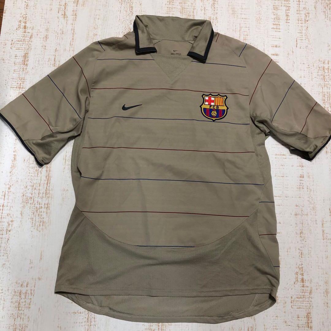 バルセロナ 03-04 アウェイ 3rd ユニフォーム ベージュ ナイキ - メルカリ