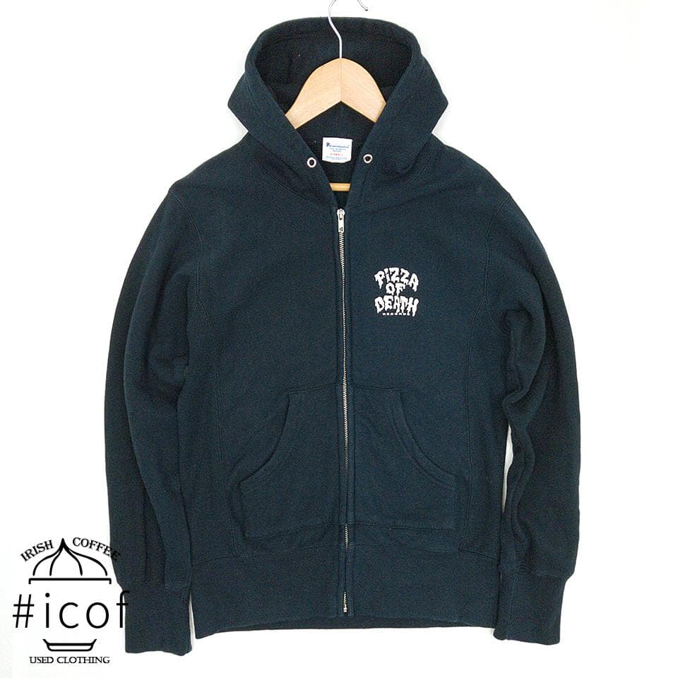 PIZZA OF DEATH ピザオブデス ジップパーカー 黒 XS-S a12 - メルカリ