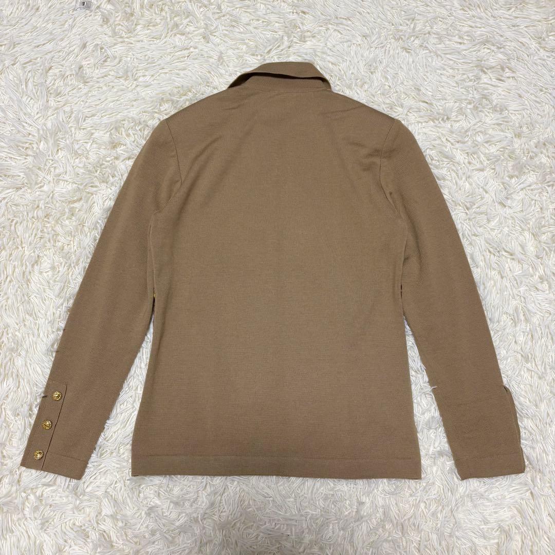 セリーヌ CELINE スカーフ柄 チェーン柄 ニット 金ボタン セーター