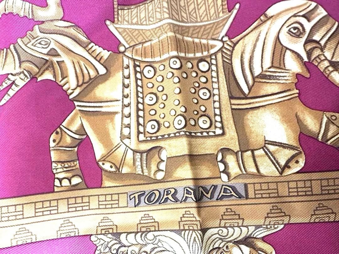 エルメス HERMES スカーフカレ90TORANA塔門
