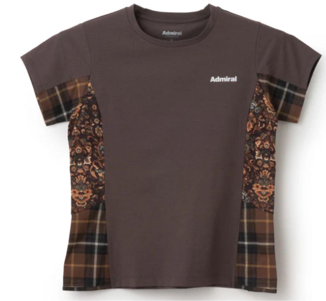 Admiral フラワー柄チェックTシャツ Ｌサイズ アドミラル(Admiral) ウェア（レディース） ]バックスリットフラワーT