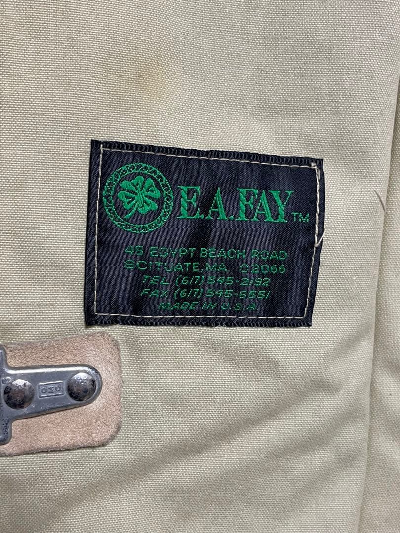 70s USA製 E.A.FAY ダック地 ファイヤーマンジャケット コットン