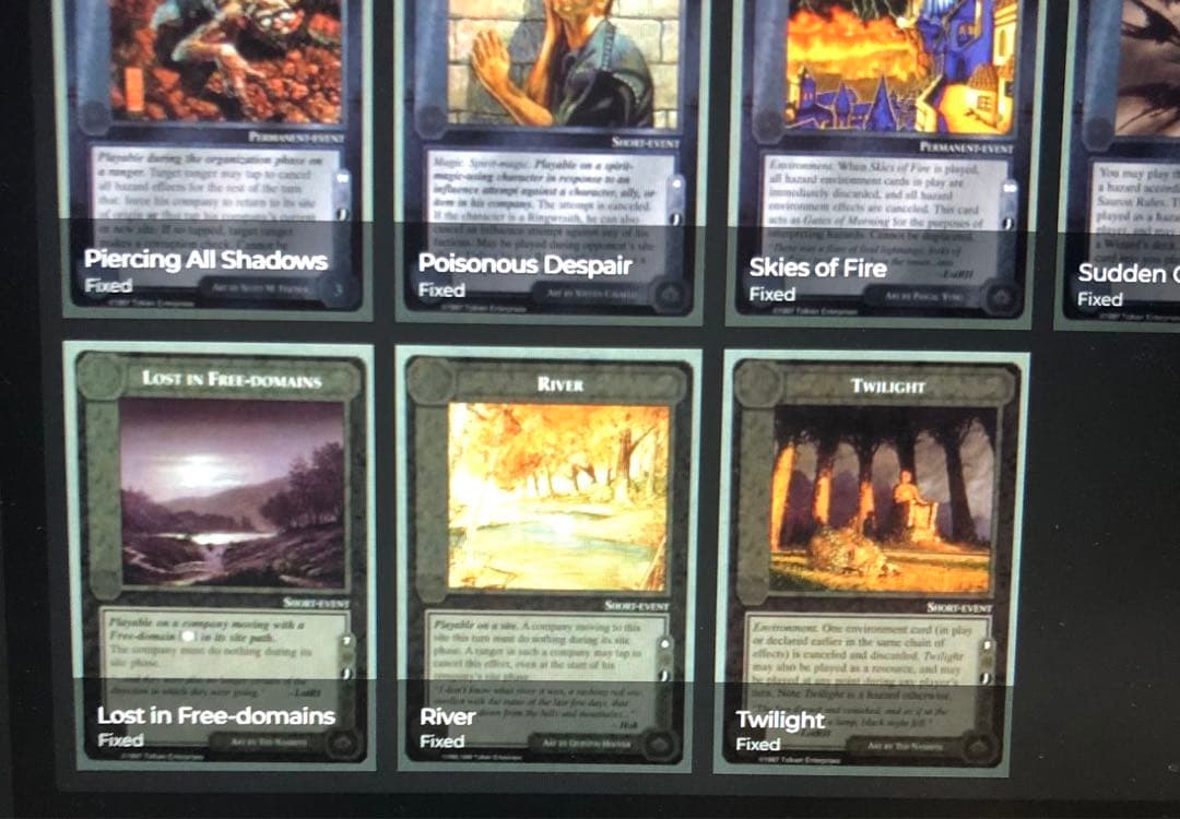 ミドルアース カード チャレンジデッキJ ccg コンプ 指輪物語 希少