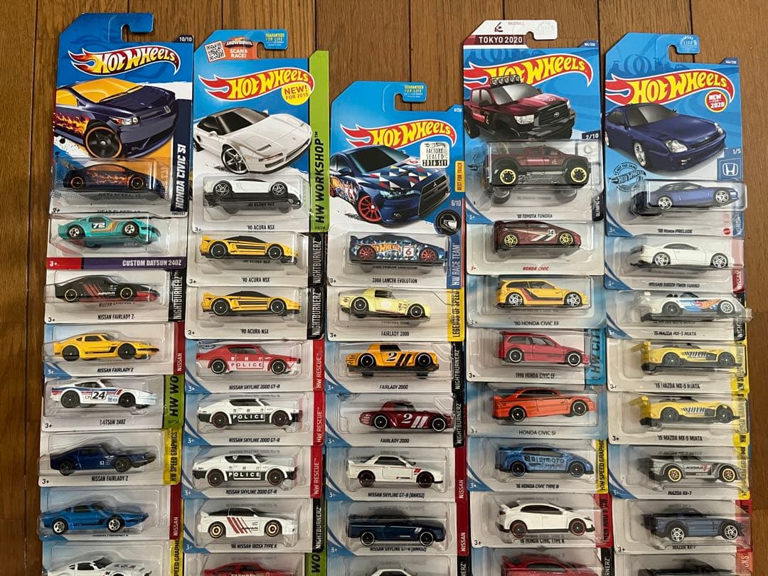 Hot Wheels ホットウィール　日本車　72台セット