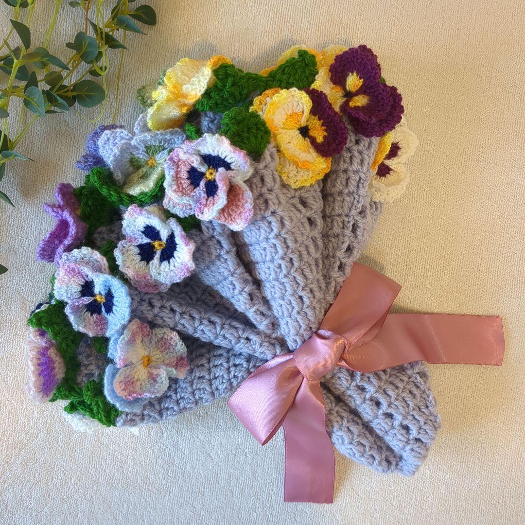 ブーケブランケット 花束ブランケット パンジー - メルカリ