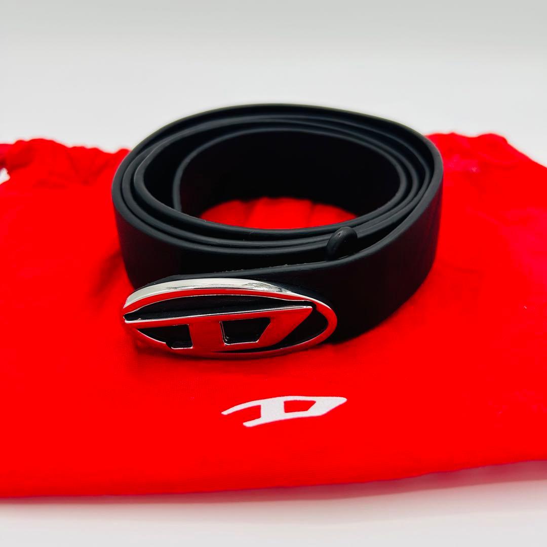 DIESEL 黒　ベルト ロゴ　メタル　バックル 楽天市場】送料無料 DIESEL ディーゼル ベルト 本革 レザーベルト 無地