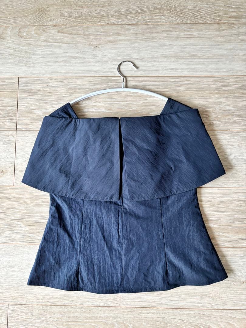 elu. Aurora blouse summer navy オーロラブラウス