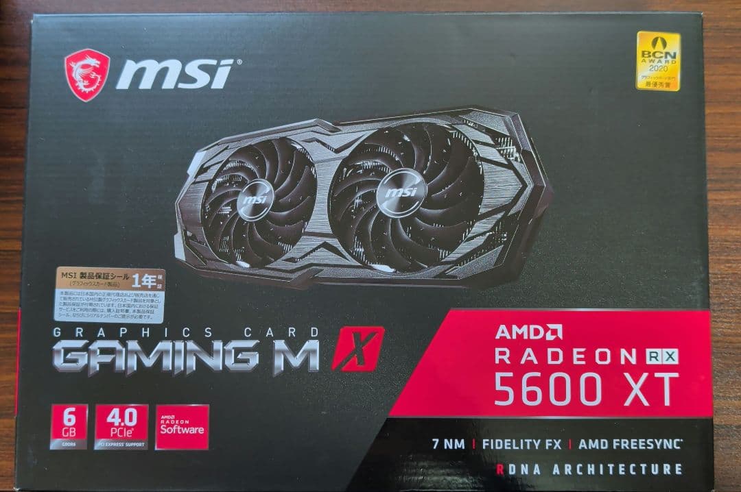 グラフィックボード・グラボ・ビデオカード msi Radeon RX5600 XT GAMING MX Radeon RX 5600 XT GAMING X