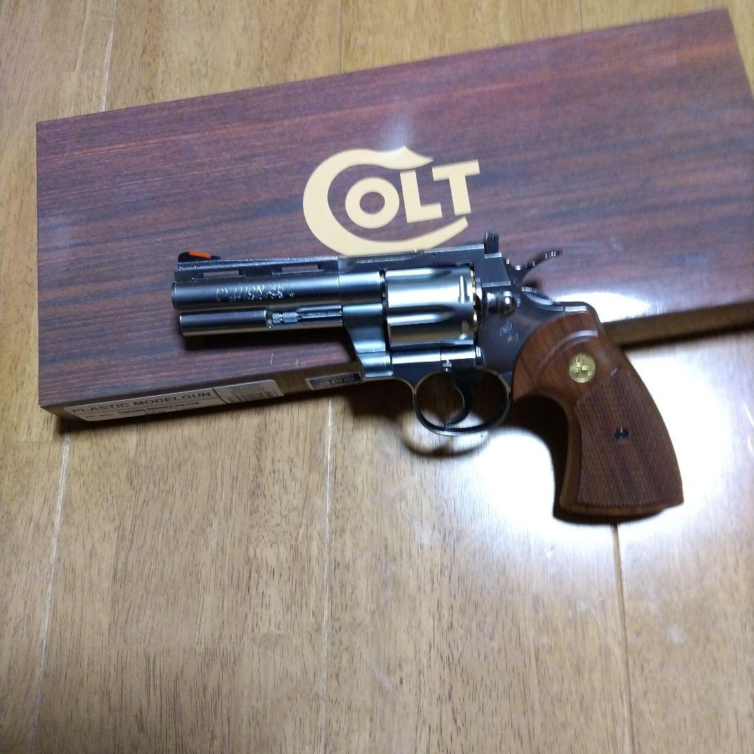 タナカワ−クスの357マグナム４インチコルトパイソンステンレスモデルモデルガン タナカパイソンモデルガン4インチ初のステンレスフィニッシュ「タナカ