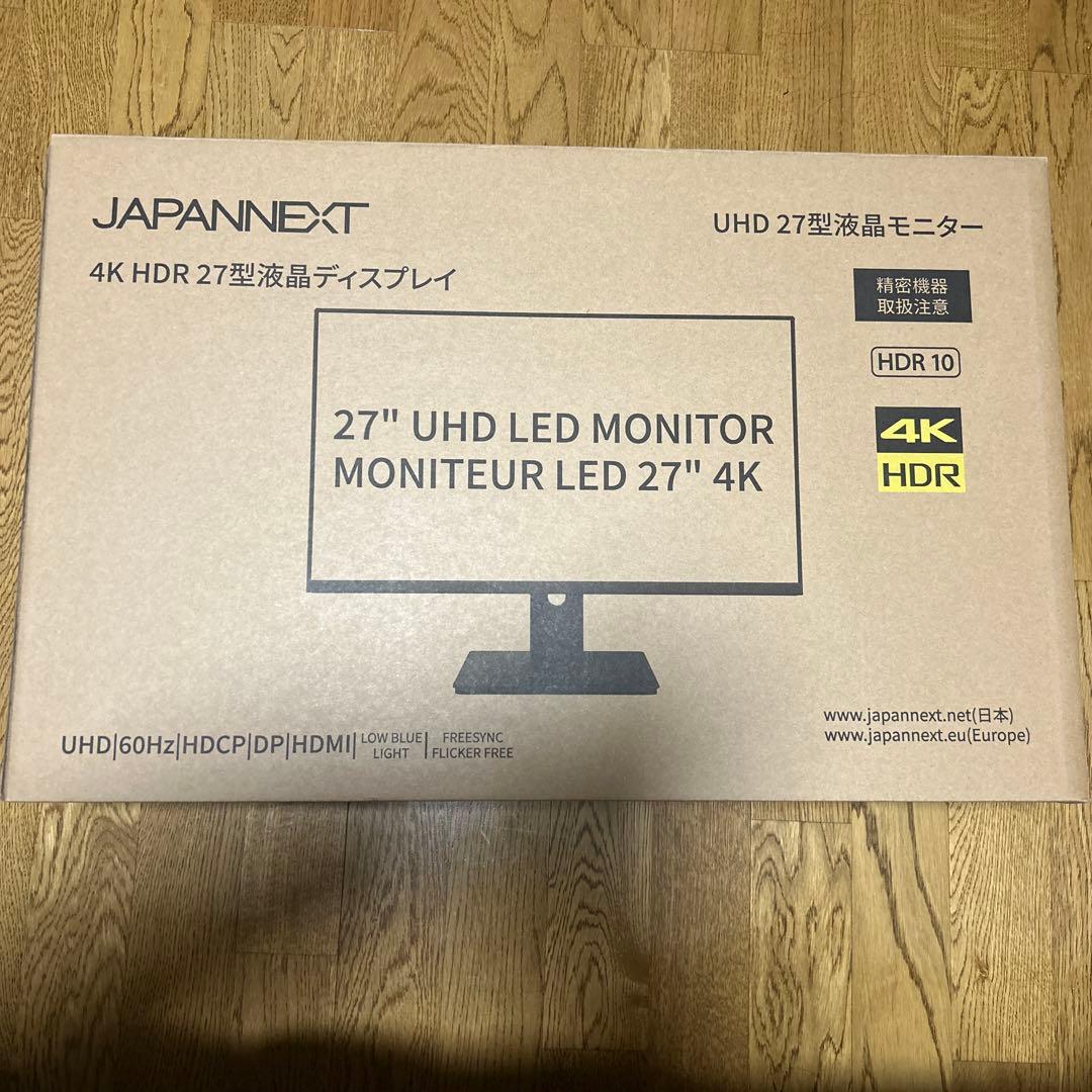 4K HDR 27型液晶モニター JAPANNEXT 27インチ IPSパネル搭載 4K(3840x2160)解像度 液晶モニター