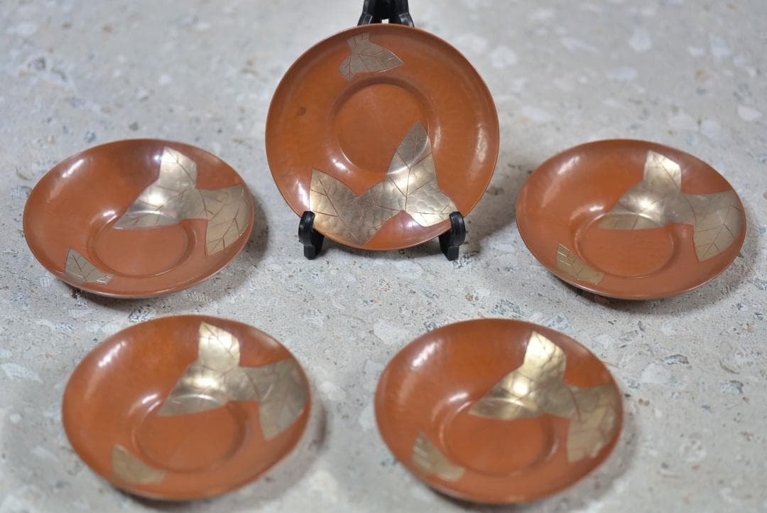 玉川堂、鎚起銅器、葉分茶器揃（7点） 銅器 共箱／茶道具 - メルカリ