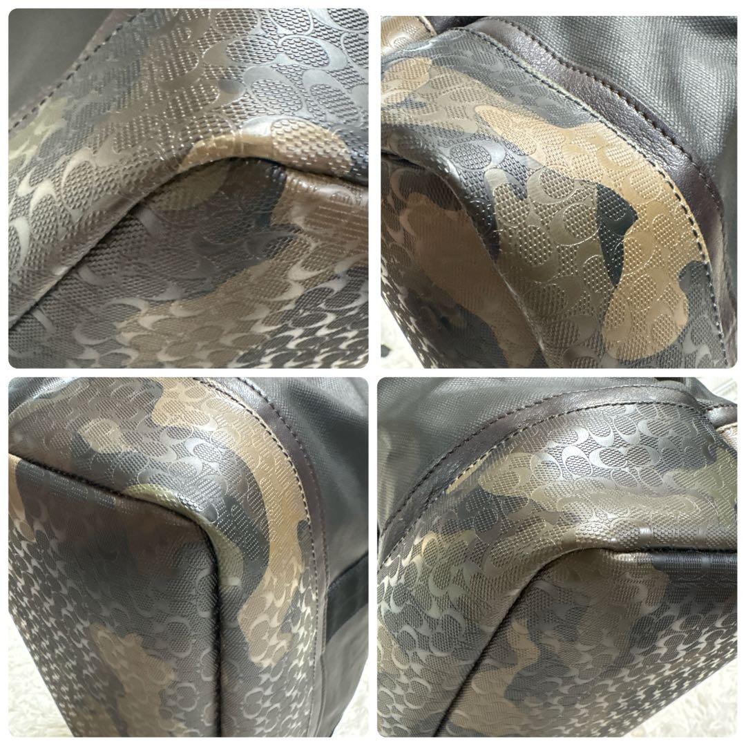 美品 COACH コーチ F70832 トートバッグ 迷彩 PVC ミニポーチ - メルカリ