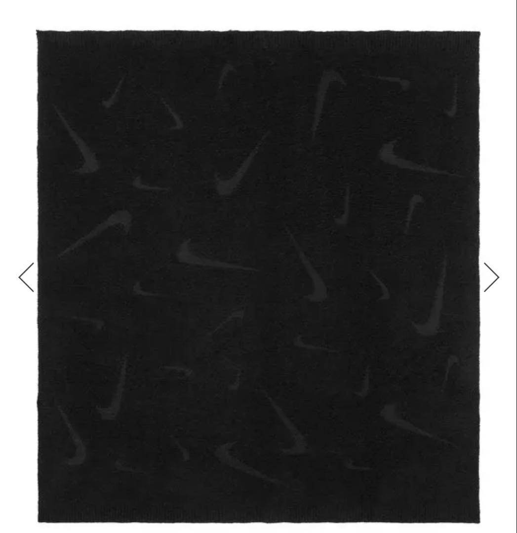 防寒アイテム 大判ブランケット オーバーサイズ ブラック ナイキ