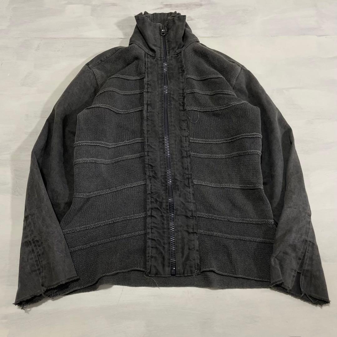 レア ripvanwinkle ニット ダック地 切り替え シングルライダース