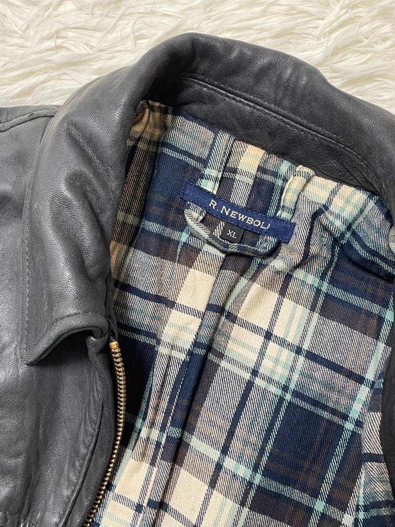 極上ラムレザー】XL✨R.NEWBOLD シングルライダースジャケット 黒