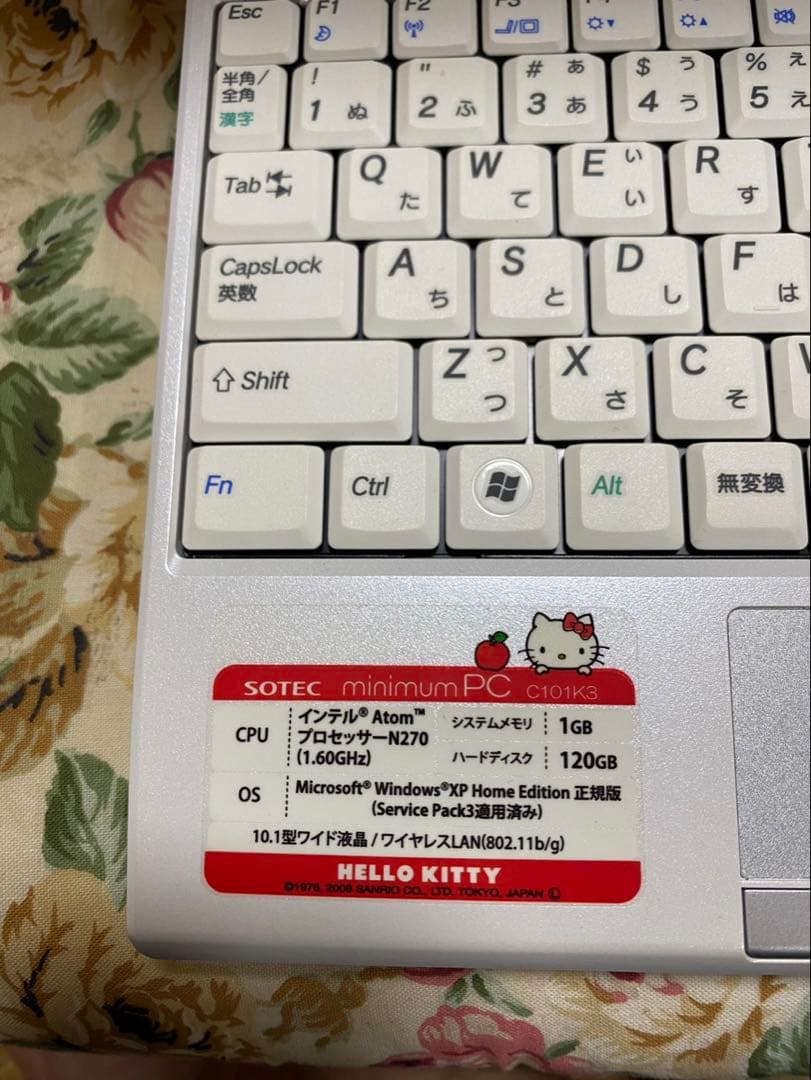 《極希少✨️》未使用動作確認済SOTECハローキティノートPCWindows XP