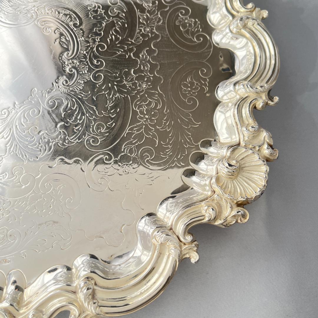 【英国】チッペンデール ギャラリートレー / ドリンクトレー 31.5cm