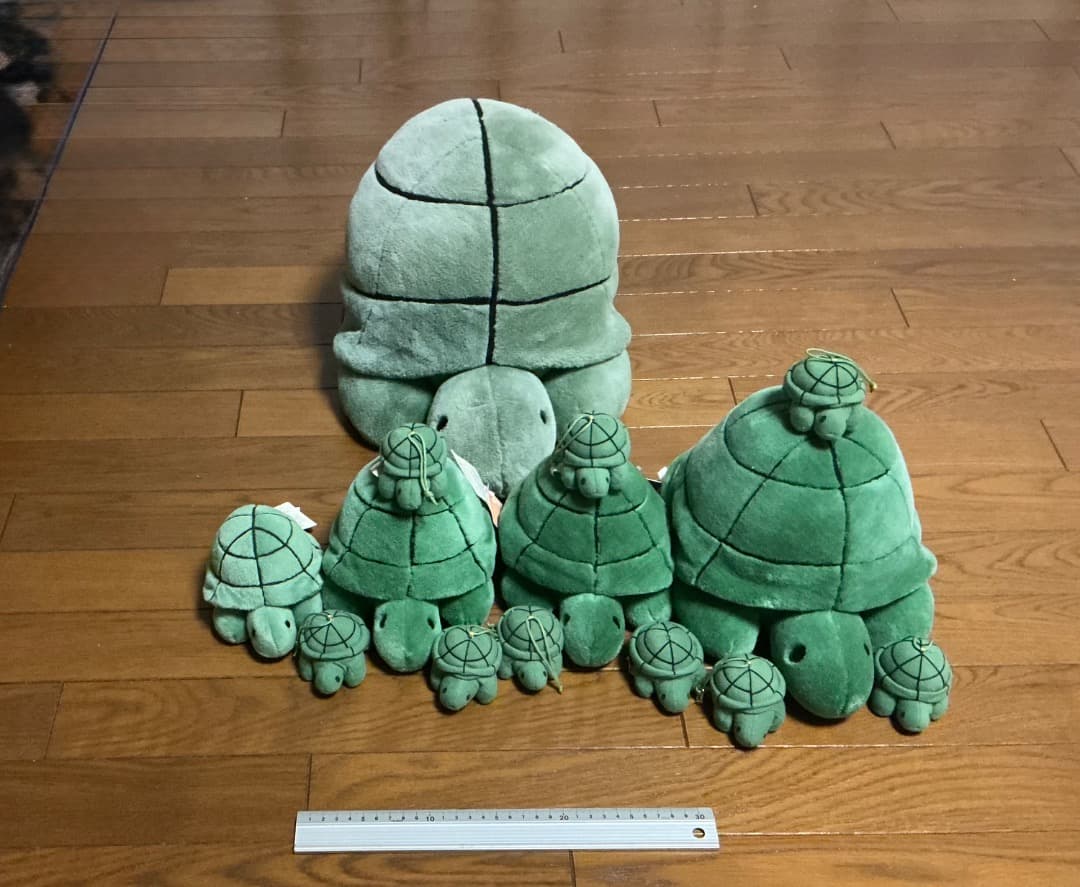 【超貴重】ブルーナ　アニマル　ぬいぐるみ　大きさ5種　かめ　14匹