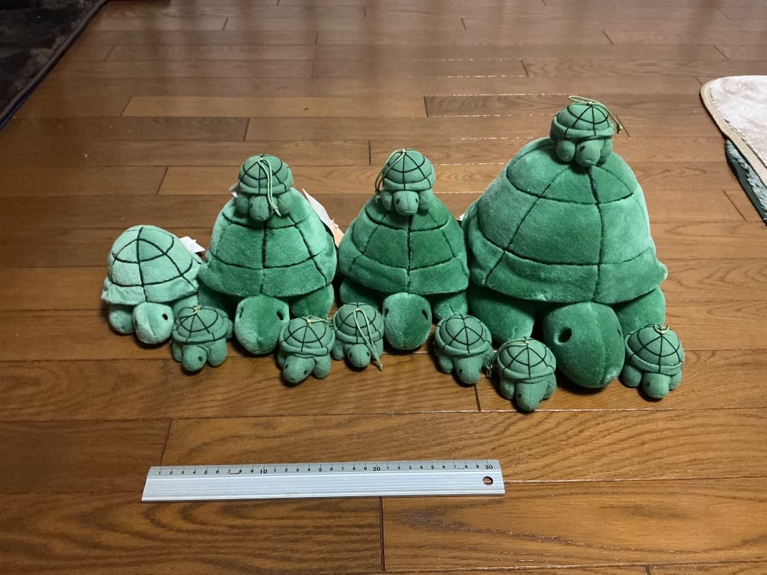 【超貴重】ブルーナ　アニマル　ぬいぐるみ　大きさ5種　かめ　14匹