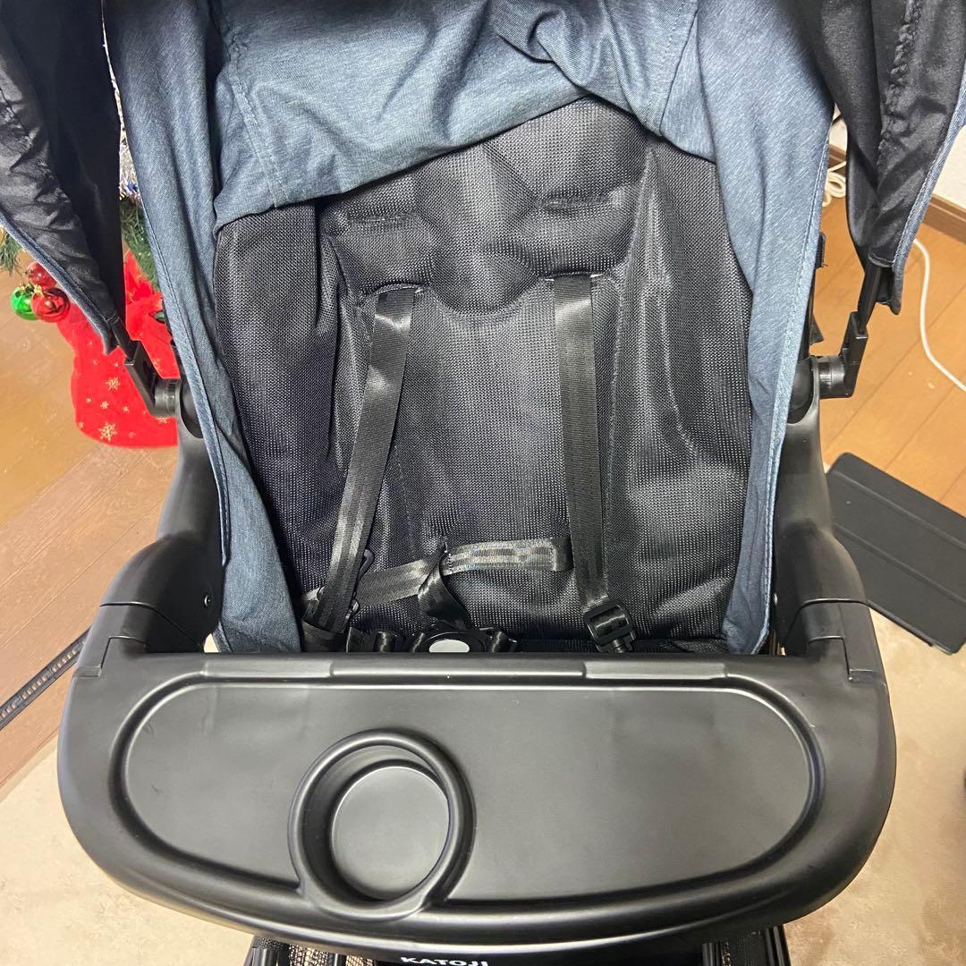 《良品》KATOJI カトージ 2人でゴーDX 2人乗りベビーカー デニム