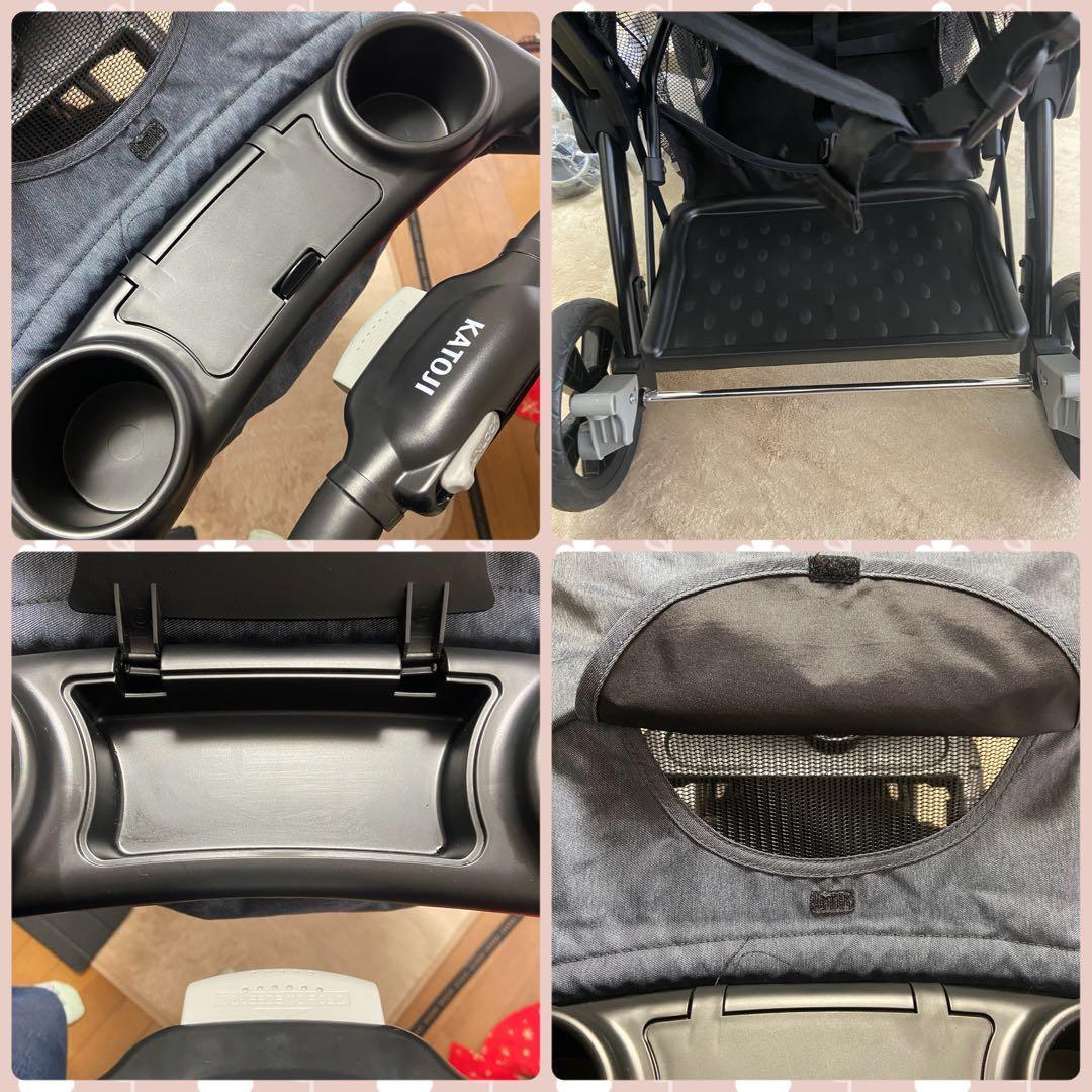 《良品》KATOJI カトージ 2人でゴーDX 2人乗りベビーカー デニム