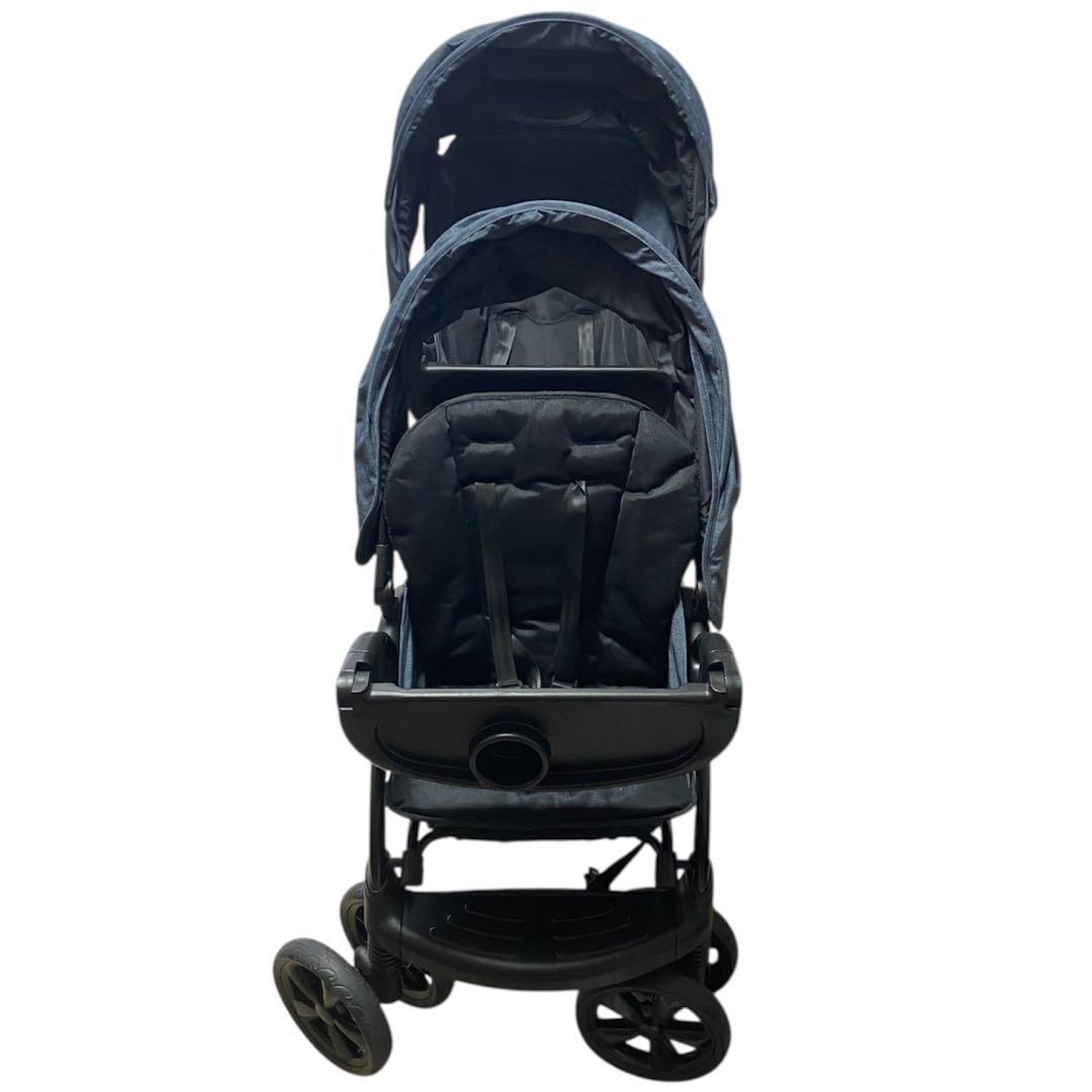 《良品》KATOJI カトージ 2人でゴーDX 2人乗りベビーカー デニム