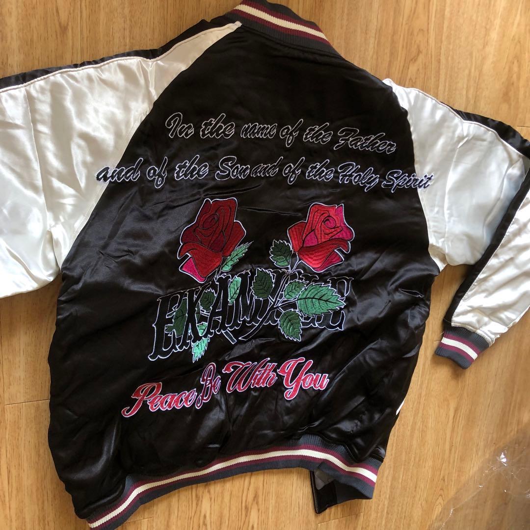 定価42,900円【値下げ可】EXAMPLE薔薇刺繍スタジャンL - メルカリ