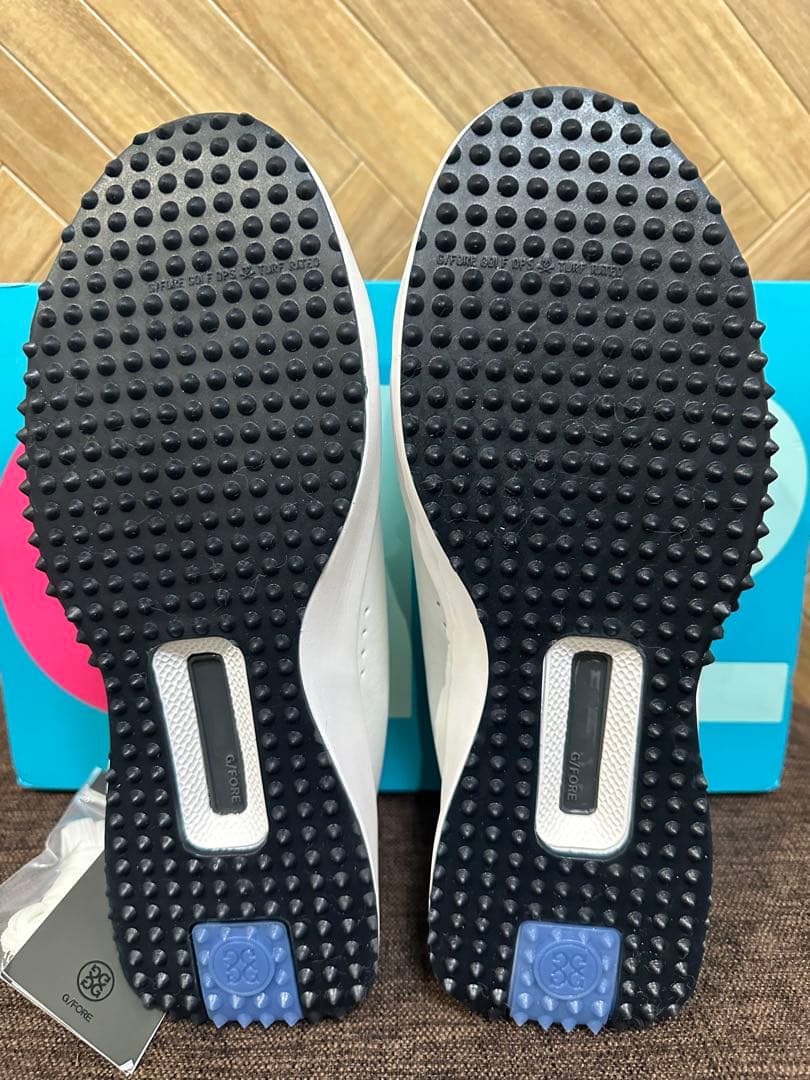 G/FOREメンズシューズG.112 ホワイト×ネイビー 26㎝ - メルカリ