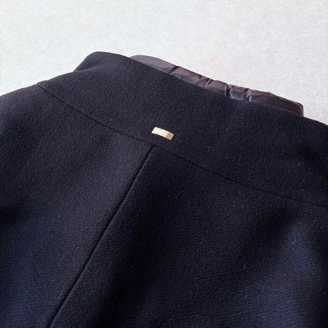美品☆HERNO｜人気 2WAY レイヤードダウン コクーン ブラック 42