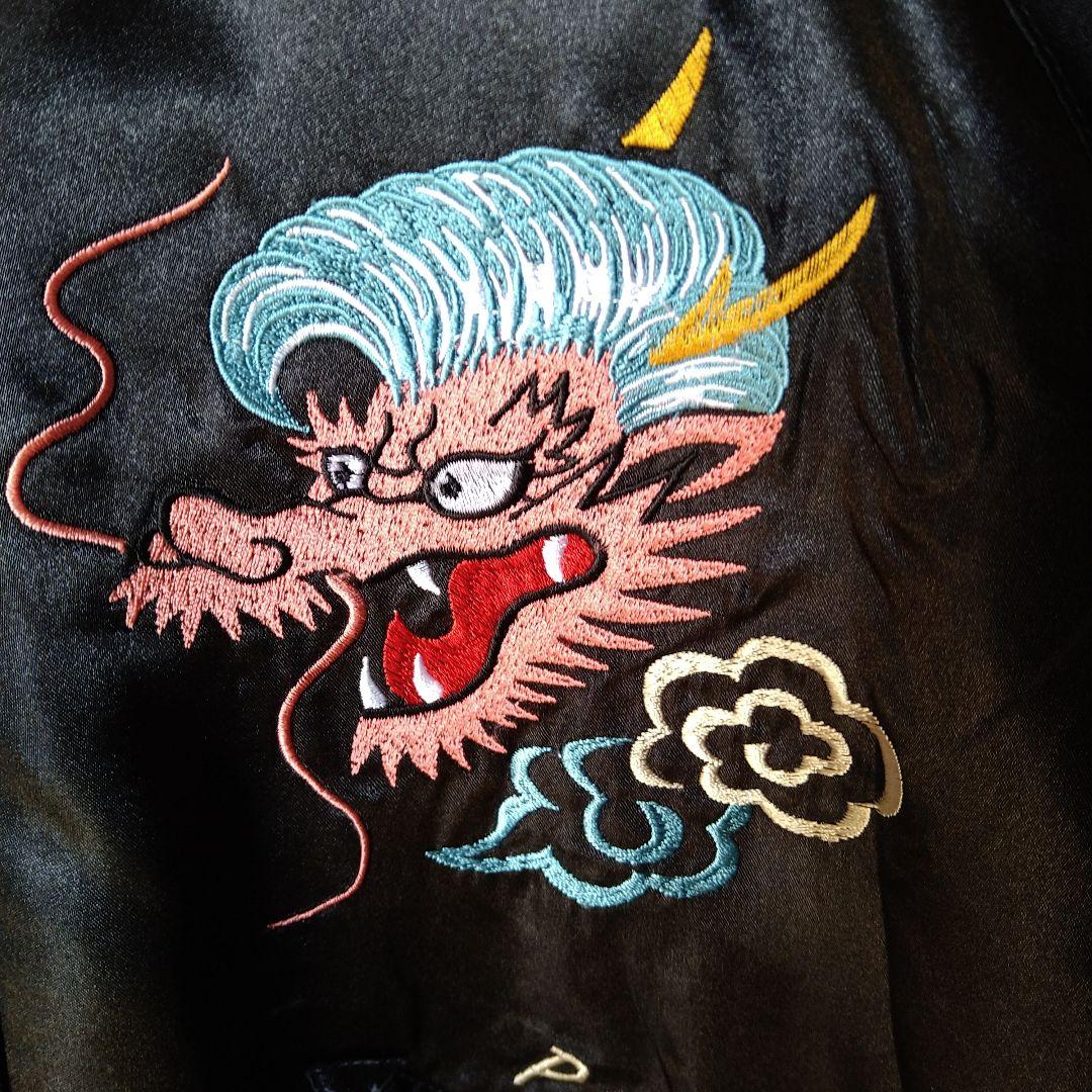 クリームソーダ 40thドラゴン刺繍リバーシブルスカジャン M - メルカリ